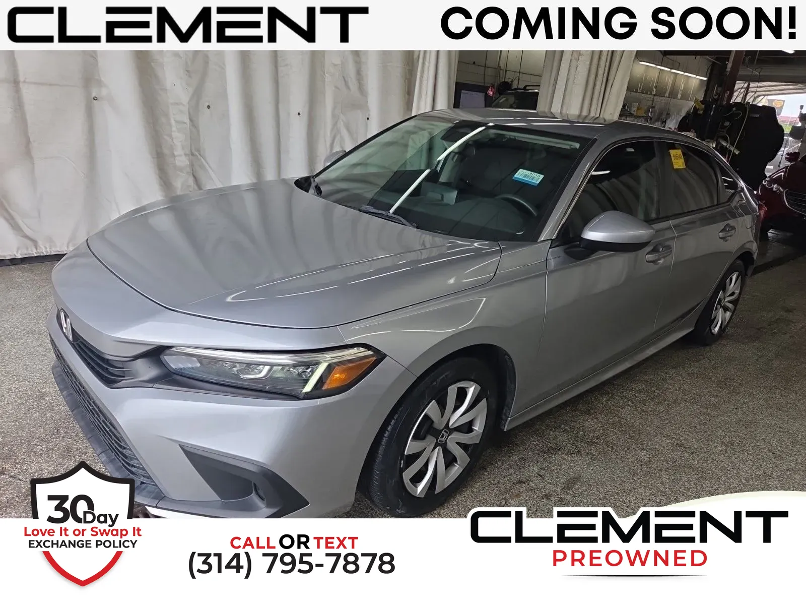 Silver 2023 Honda Civic LX for sale in Florissant, MO