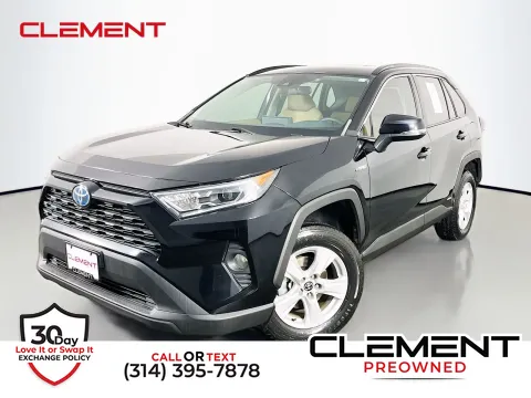 Black 2021 Toyota RAV4 Hybrid XLE for sale in Florissant, MO