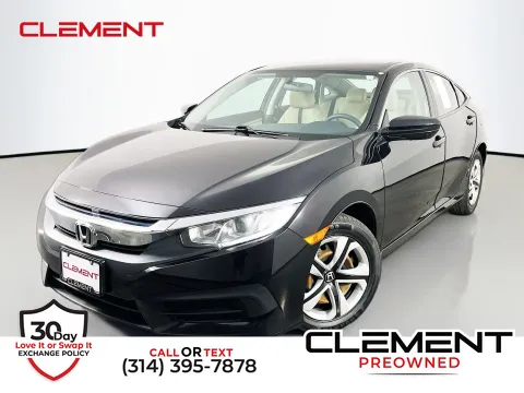 Black 2018 Honda Civic LX for sale in Florissant, MO