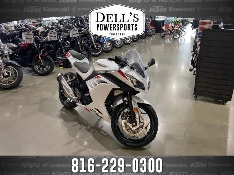 White 2026 Kawasaki Ninja 300 ABS for sale in Grain Valley, MO