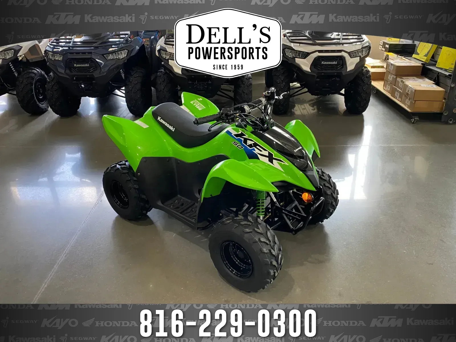 Green 2027 Kawasaki KFX 50 for sale in Grain Valley, MO