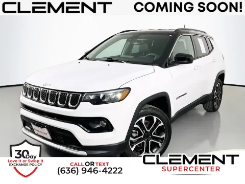 White 2023 Jeep Compass Limited for sale in Saint Charles, MO