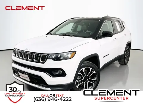 White 2023 Jeep Compass Limited for sale in Saint Charles, MO