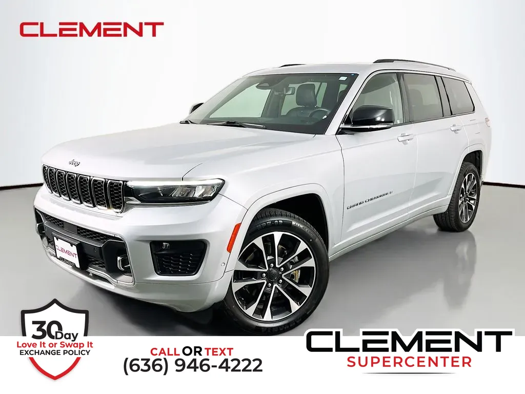 Silver 2021 Jeep Grand Cherokee L Overland for sale in Saint Charles, MO