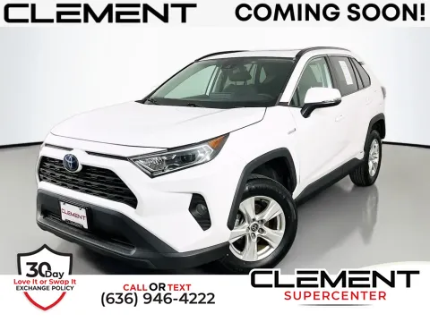 White 2021 Toyota RAV4 Hybrid XLE for sale in Saint Charles, MO