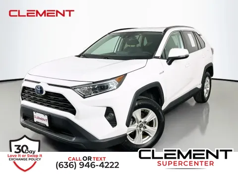 White 2021 Toyota RAV4 Hybrid XLE for sale in Saint Charles, MO
