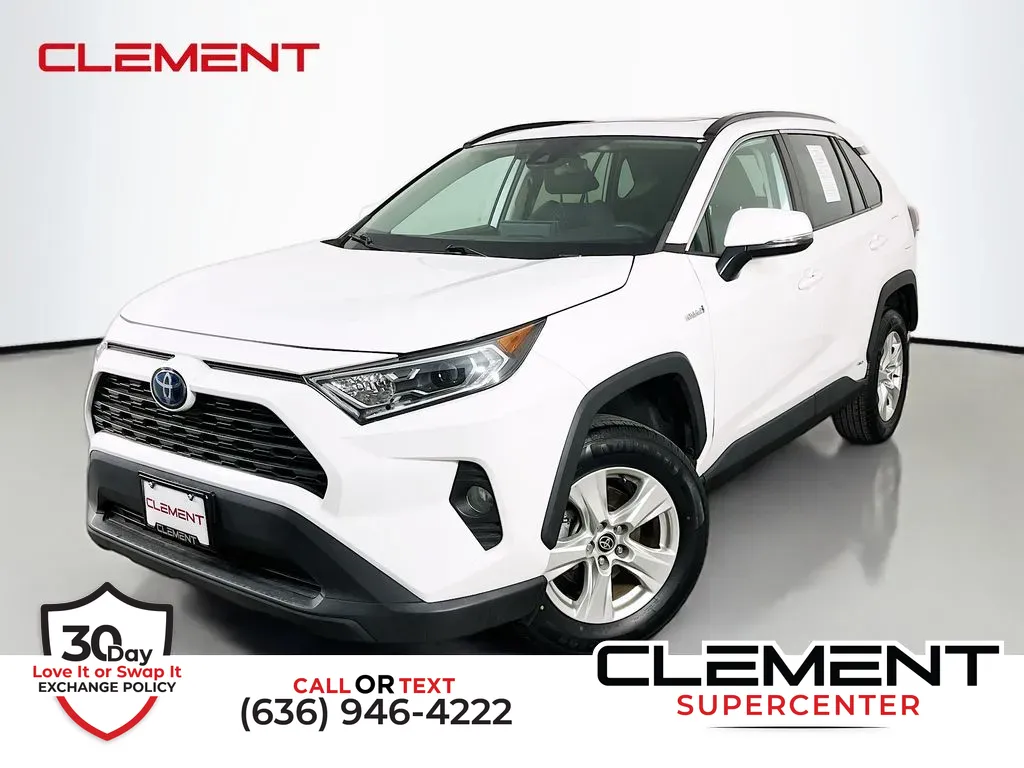 White 2021 Toyota RAV4 Hybrid XLE for sale in Saint Charles, MO