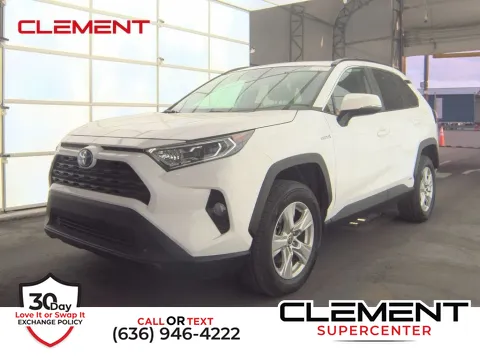 White 2021 Toyota RAV4 Hybrid XLE for sale in Saint Charles, MO