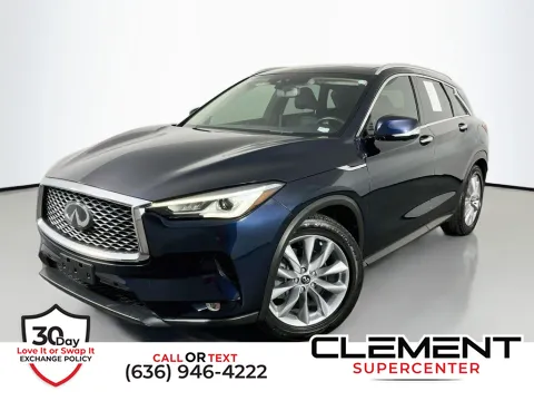 Blue 2019 INFINITI QX50 ESSENTIAL for sale in Saint Charles, MO