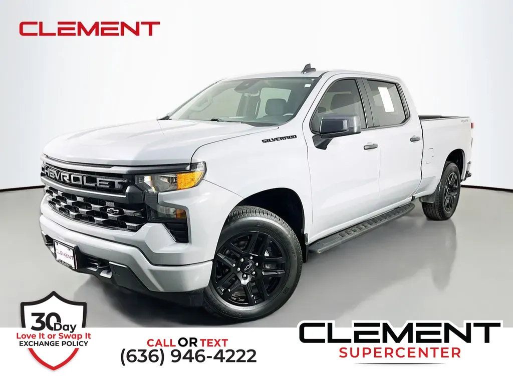 Gray 2024 Chevrolet Silverado 1500 Custom for sale in Saint Charles, MO