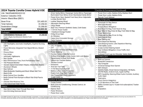 Photos of 2024 Toyota Corolla Cross Hybrid XSE for sale in Saint Charles, MO at Clement Supercenter