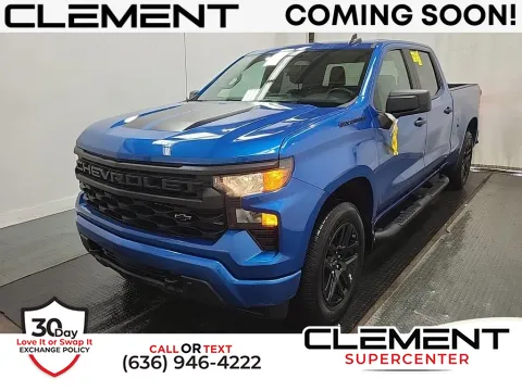 Blue 2024 Chevrolet Silverado 1500 Custom for sale in Saint Charles, MO