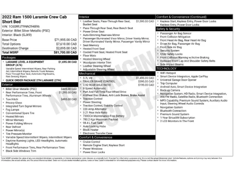 Photos of 2022 Ram 1500 Laramie for sale in Saint Charles, MO at Clement Supercenter
