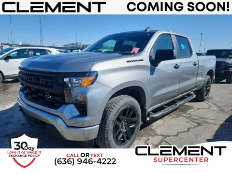Gray 2024 Chevrolet Silverado 1500 Custom for sale in Saint Charles, MO