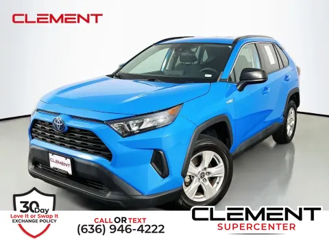 Blue 2021 Toyota RAV4 Hybrid LE for sale in Saint Charles, MO