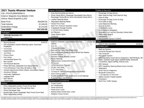 Photos of 2021 Toyota 4Runner Venture for sale in Saint Charles, MO at Clement Supercenter