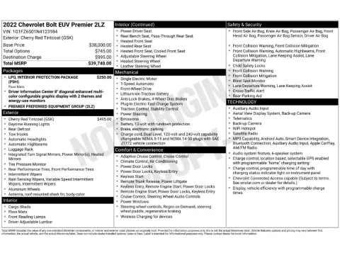 Another view of 2022 Chevrolet Bolt EUV Premier for sale in Saint Charles, MO at Clement Supercenter