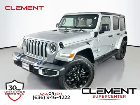Silver 2023 Jeep Wrangler Sahara 4xe for sale in Saint Charles, MO
