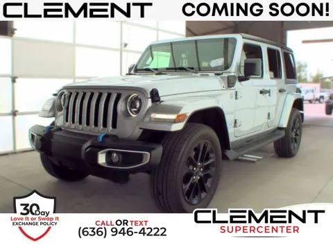 Silver 2023 Jeep Wrangler Sahara 4xe for sale in Saint Charles, MO
