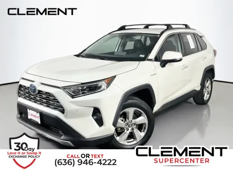 White 2021 Toyota RAV4 Hybrid Limited for sale in Saint Charles, MO