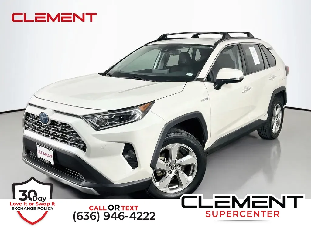White 2021 Toyota RAV4 Hybrid Limited for sale in Saint Charles, MO
