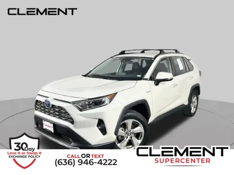 White 2021 Toyota RAV4 Hybrid Limited for sale in Saint Charles, MO