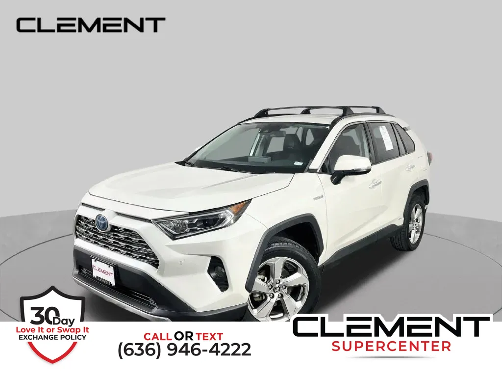 White 2021 Toyota RAV4 Hybrid Limited for sale in Saint Charles, MO