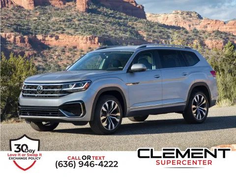 Blue 2022 Volkswagen Atlas 3.6L V6 SEL R-Line for sale in Saint Charles, MO