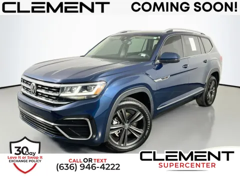 Blue 2022 Volkswagen Atlas 3.6L V6 SEL R-Line for sale in Saint Charles, MO
