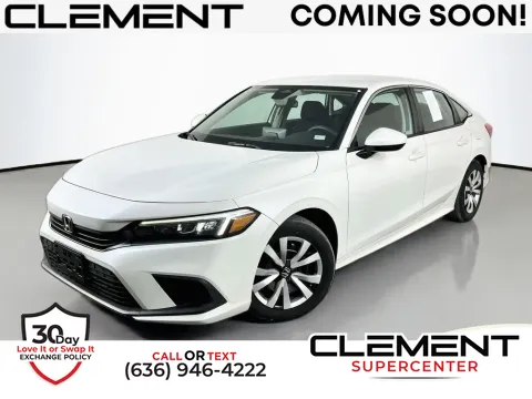 White 2022 Honda Civic LX for sale in Saint Charles, MO