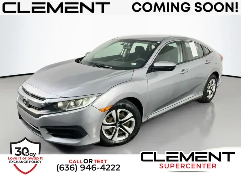 Silver 2018 Honda Civic LX for sale in Saint Charles, MO