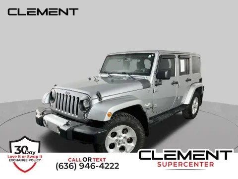 Silver 2015 Jeep Wrangler Unlimited Sahara for sale in Saint Charles, MO