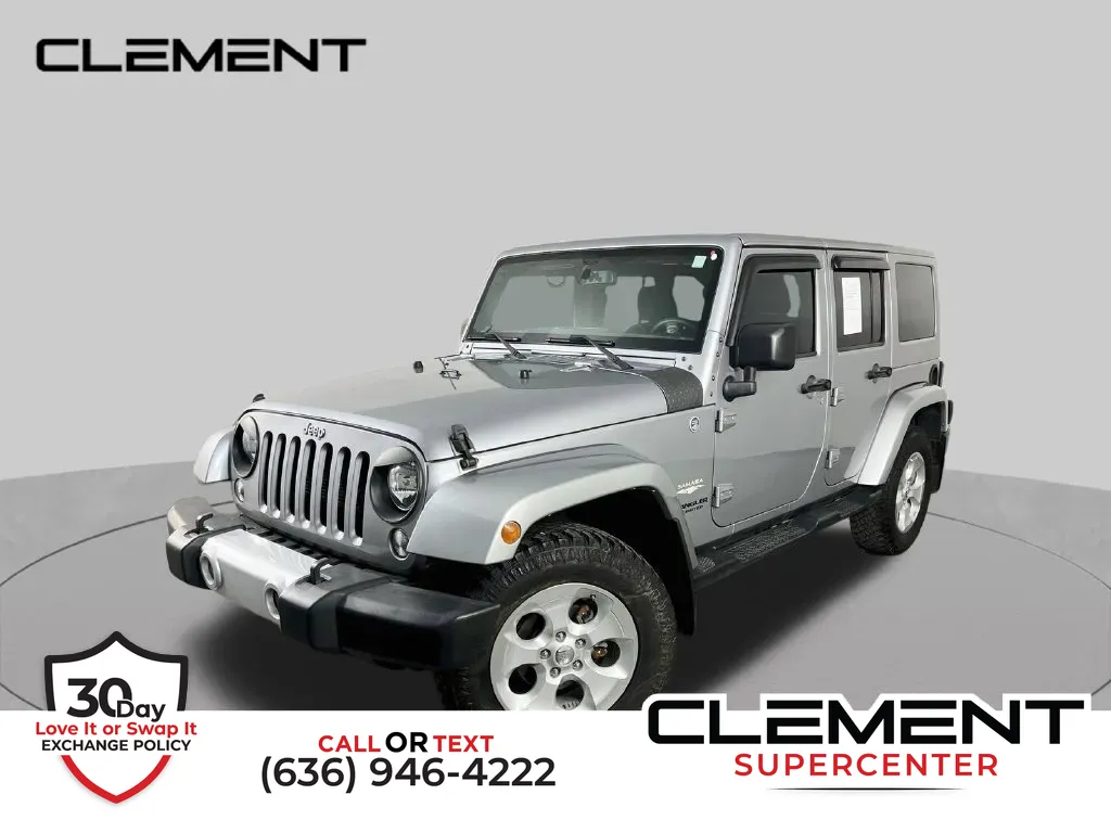 Silver 2015 Jeep Wrangler Unlimited Sahara for sale in Saint Charles, MO
