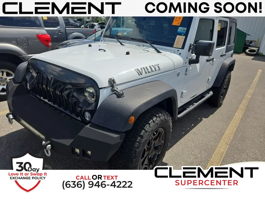 White 2017 Jeep Wrangler Unlimited Willys for sale in Saint Charles, MO