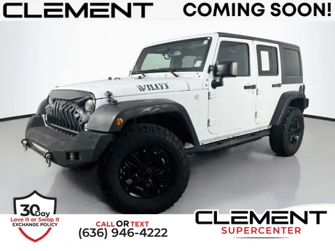 White 2017 Jeep Wrangler Unlimited Willys for sale in Saint Charles, MO