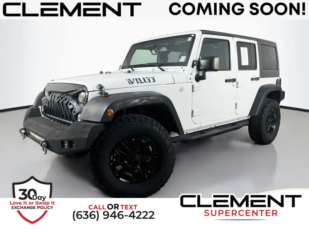 White 2017 Jeep Wrangler Unlimited Willys for sale in Saint Charles, MO