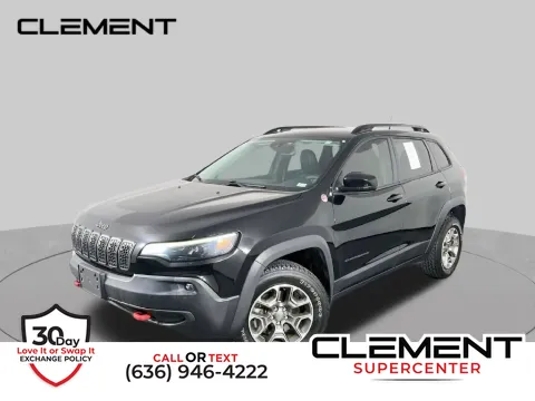 Black 2022 Jeep Cherokee Trailhawk for sale in Saint Charles, MO