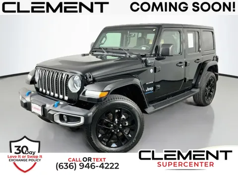 Black 2023 Jeep Wrangler Sahara 4xe for sale in Saint Charles, MO