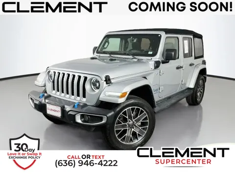 Silver 2023 Jeep Wrangler Sahara 4xe for sale in Saint Charles, MO