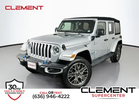 Silver 2023 Jeep Wrangler Sahara 4xe for sale in Saint Charles, MO