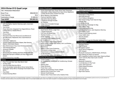 Photos of 2024 Rivian R1S Adventure Quad Motor Large Pack for sale in Saint Charles, MO at Clement Supercenter