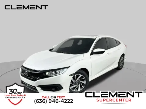 White 2016 Honda Civic EX for sale in Saint Charles, MO