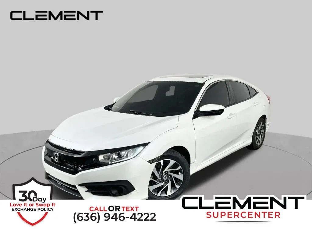 White 2016 Honda Civic EX for sale in Saint Charles, MO
