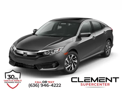 White 2016 Honda Civic EX for sale in Saint Charles, MO