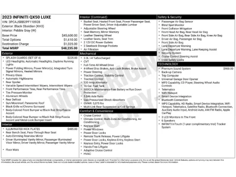 Photos of 2023 INFINITI QX50 LUXE for sale in Saint Charles, MO at Clement Supercenter