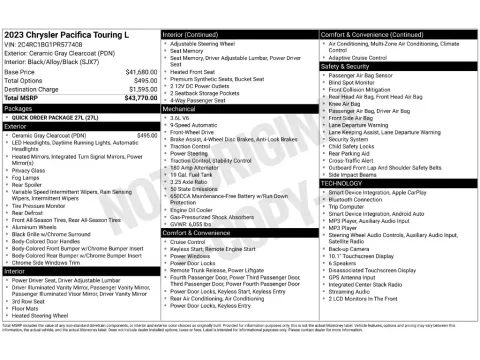 Photos of 2023 Chrysler Pacifica Touring L for sale in Saint Charles, MO at Clement Supercenter