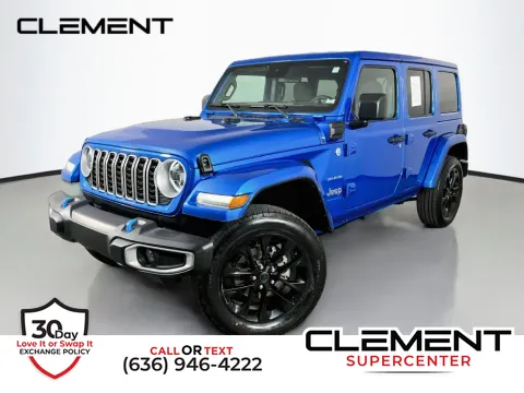 Blue 2024 Jeep Wrangler Sahara 4xe for sale in Saint Charles, MO