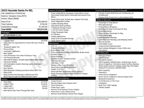 Photos of 2023 Hyundai Santa Fe SEL for sale in Saint Charles, MO at Clement Supercenter
