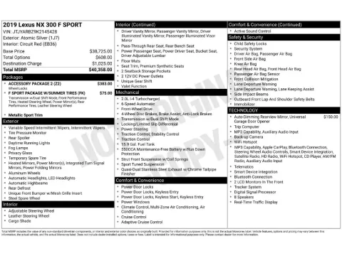 Photos of 2019 Lexus NX 300 F Sport for sale in Saint Charles, MO at Clement Supercenter
