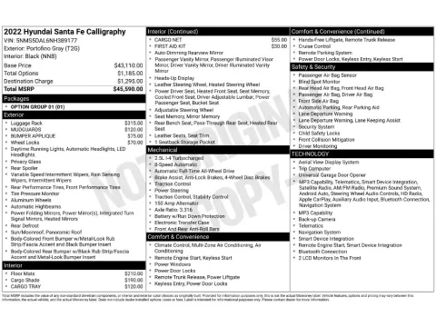 Another view of 2022 Hyundai Santa Fe Calligraphy for sale in Saint Charles, MO at Clement Supercenter